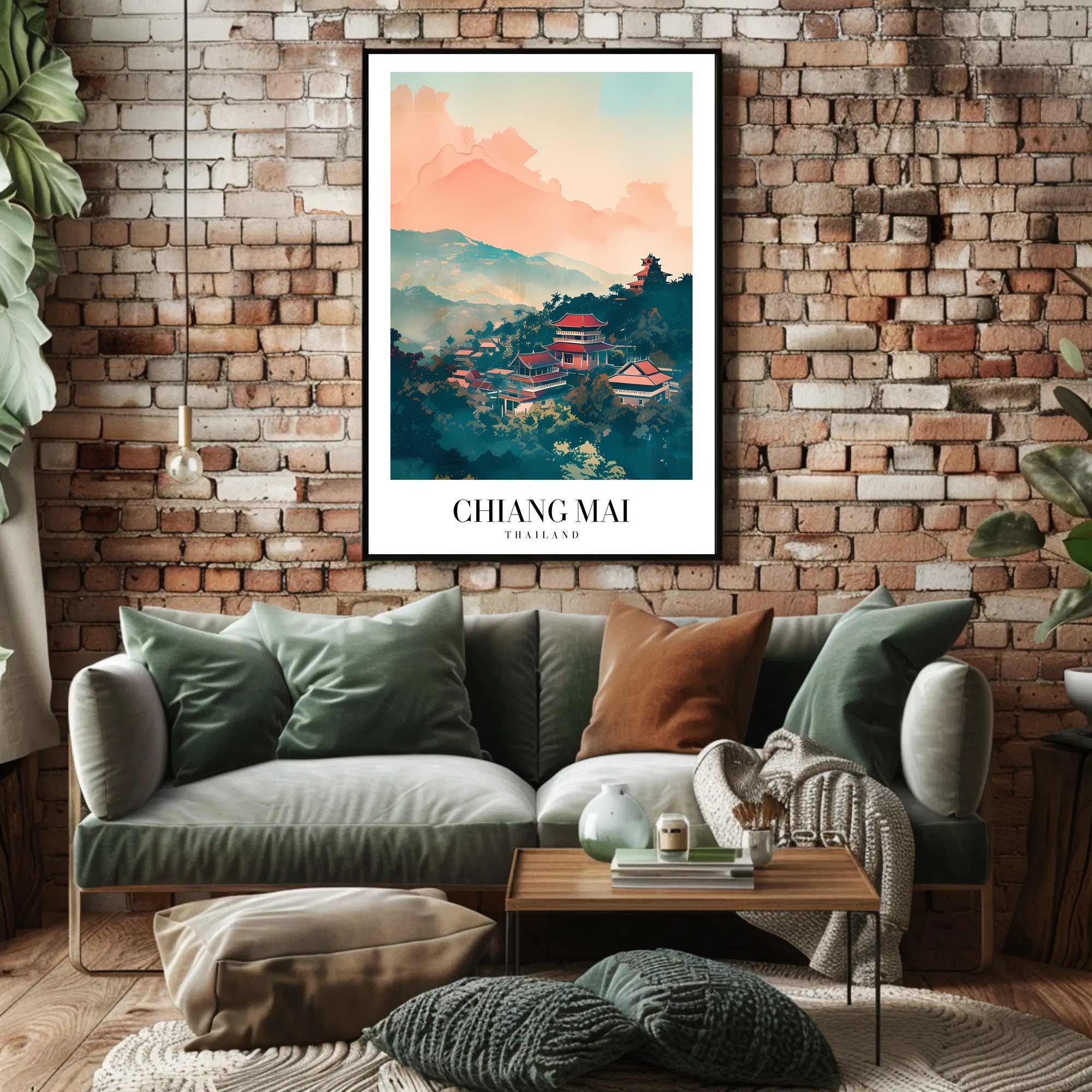 Chiang Mai Landscape Art: Travel Poster PosterGoat
