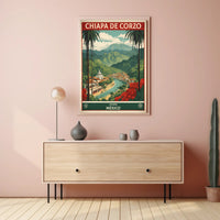 Chiapa de Corzo Scenic Travel Poster PosterGoat