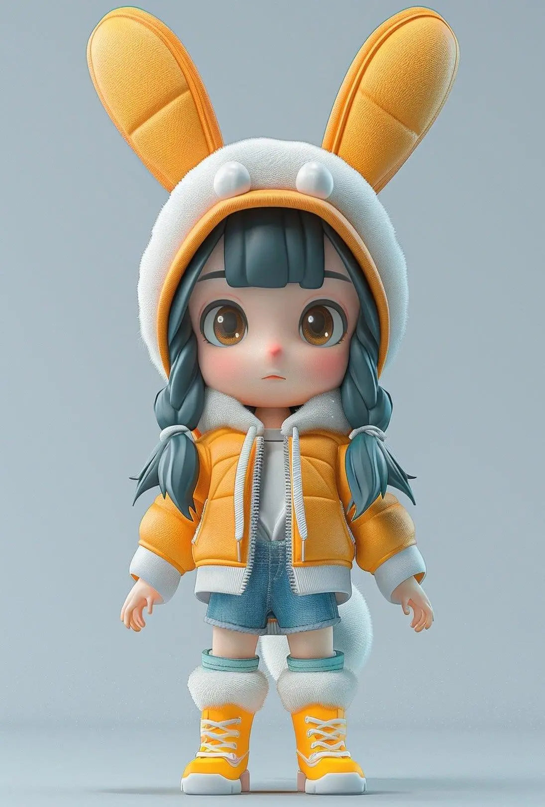 Chibi Character in Whimsical Winter Setting Pop Culture Poster PosterGoat