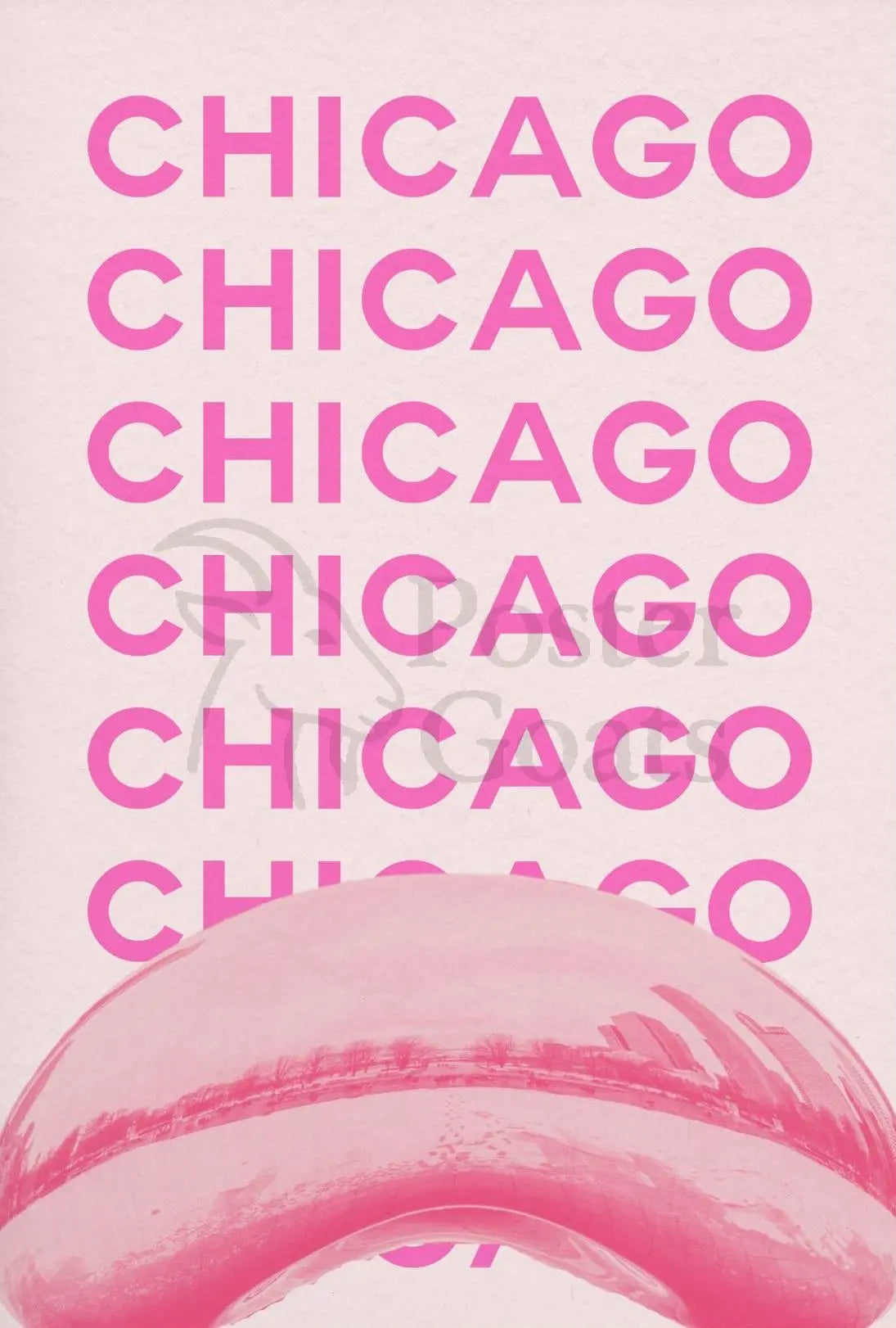 Chicago Cityscape Celebration Travel Poster PosterGoat