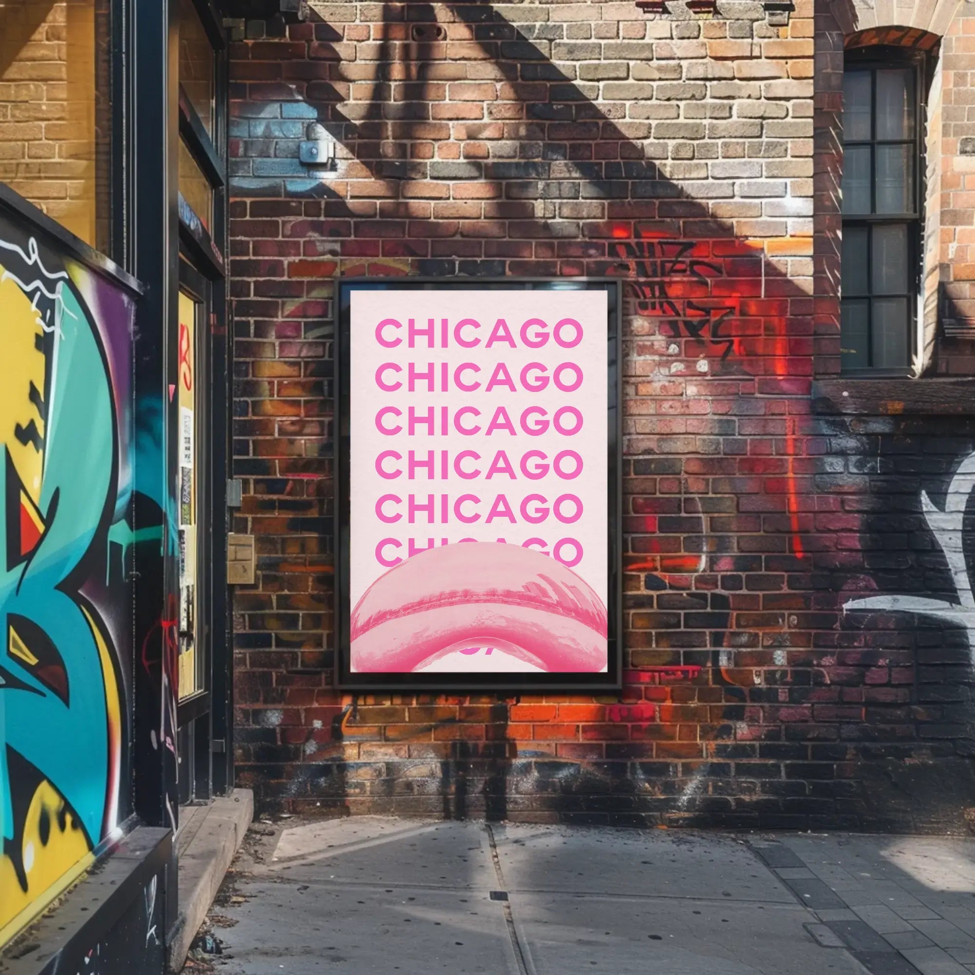 Chicago Cityscape Celebration Travel Poster PosterGoat