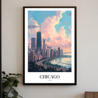 Chicago Skyline Art: Serene Urban Cityscape Poster PosterGoat
