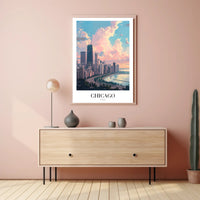 Chicago Skyline Art: Serene Urban Cityscape Poster PosterGoat