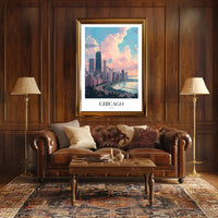 Chicago Skyline Art: Serene Urban Cityscape Poster PosterGoat