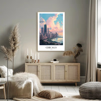 Chicago Skyline Art: Serene Urban Cityscape Poster PosterGoat