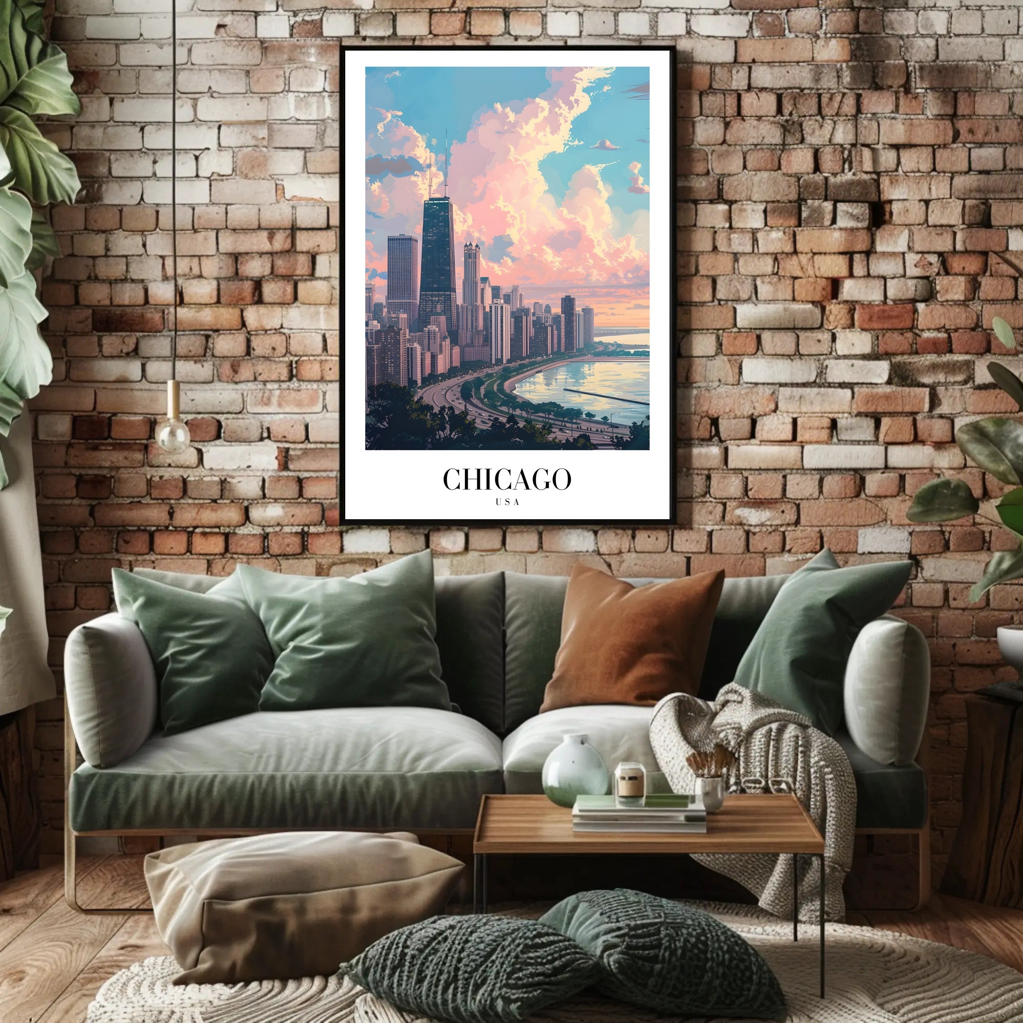 Chicago Skyline Art: Serene Urban Cityscape Poster PosterGoat