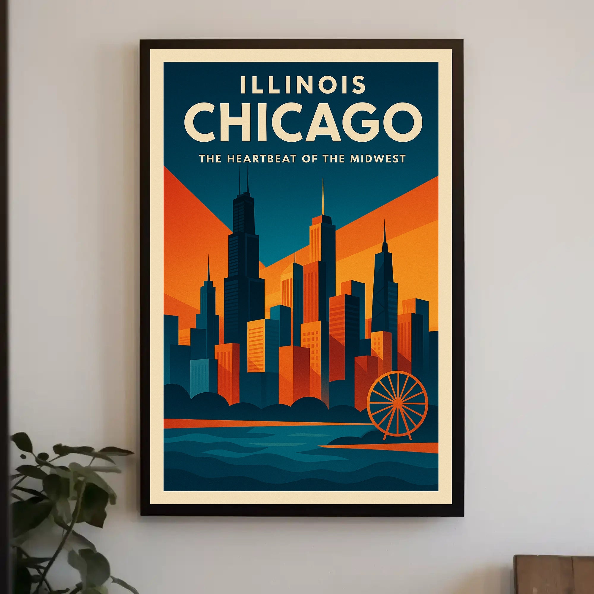 Chicago The Heartbeat of the Midwest Poster PosterGoat