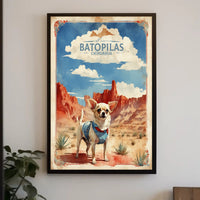 Chihuahua Adventure in Mexican Desert Dog Breed Poster PosterGoat
