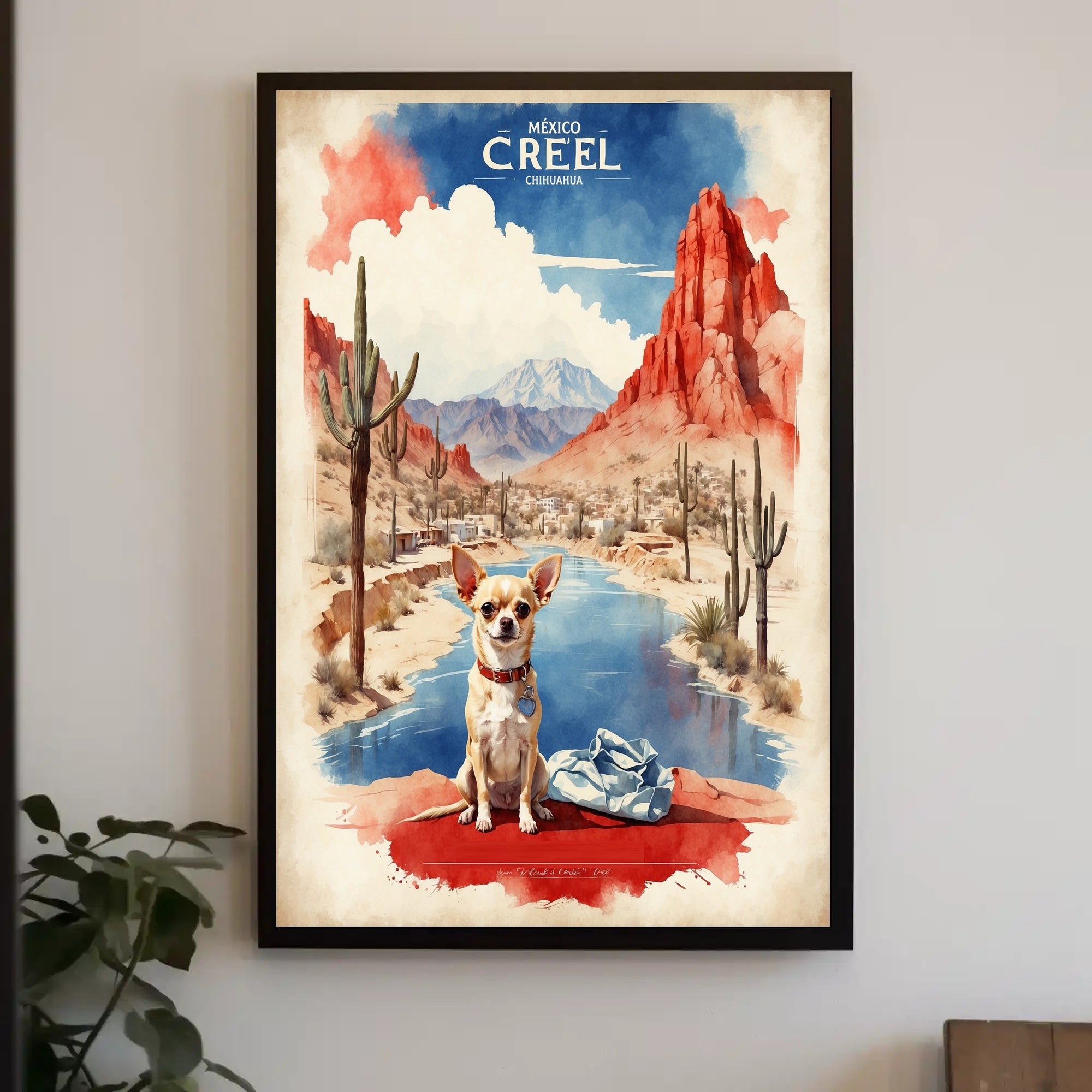 Chihuahua in Creel Desert Landscape Travel Poster PosterGoat