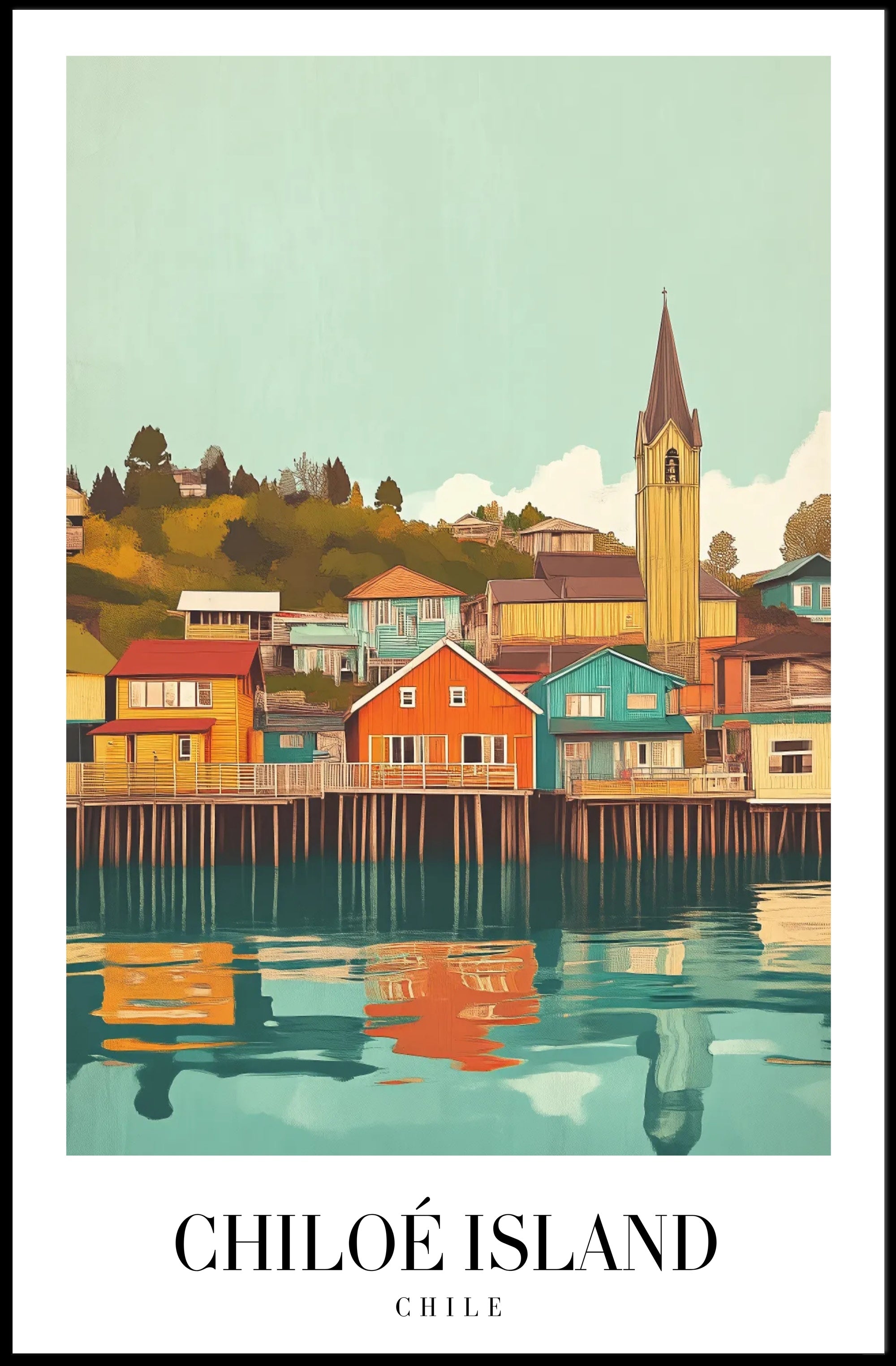 Chiloé Island Scenic Art: Captivating Travel Poster PosterGoat
