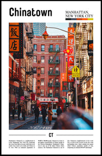 Chinatown Street Scene in Manhattan Cultural or Heritage Poster PosterGoat