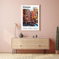Chinatown Street Scene in Manhattan Cultural or Heritage Poster PosterGoat