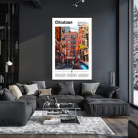 Chinatown Street Scene in Manhattan Cultural or Heritage Poster PosterGoat