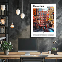 Chinatown Street Scene in Manhattan Cultural or Heritage Poster PosterGoat