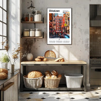 Chinatown Street Scene in Manhattan Cultural or Heritage Poster PosterGoat