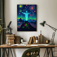 Christ the Redeemer Artistic Landscape Artistic Poster PosterGoat