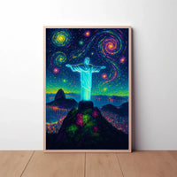 Christ the Redeemer Artistic Landscape Artistic Poster PosterGoat