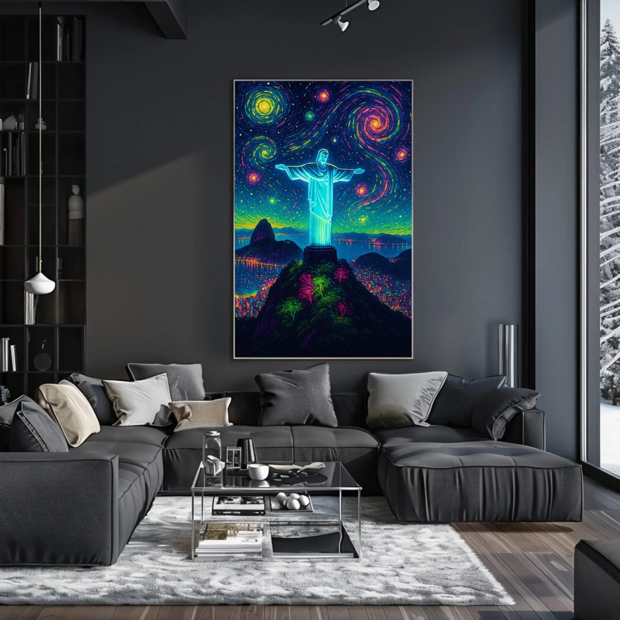 Christ the Redeemer Artistic Landscape Artistic Poster PosterGoat