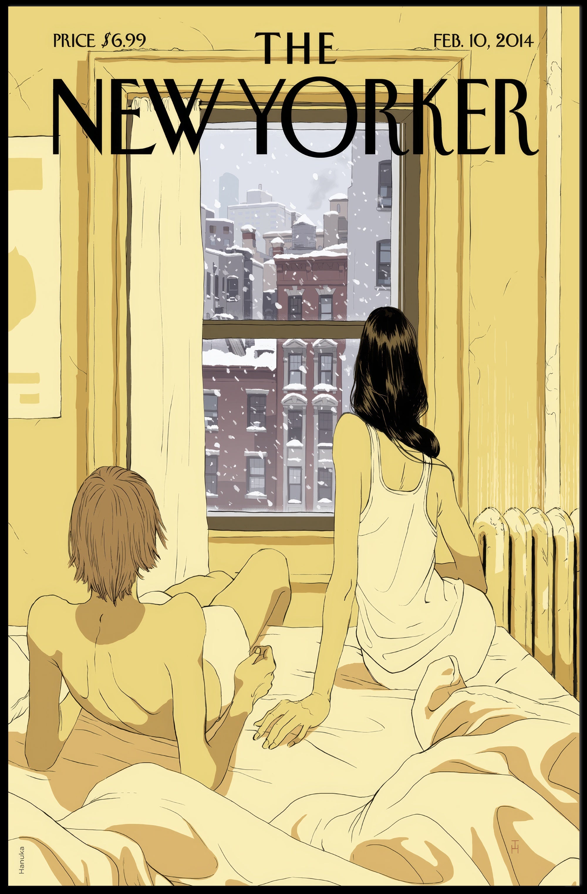 Cityscape Reflection in Winter - Contemporary Cultural Poster PosterGoat