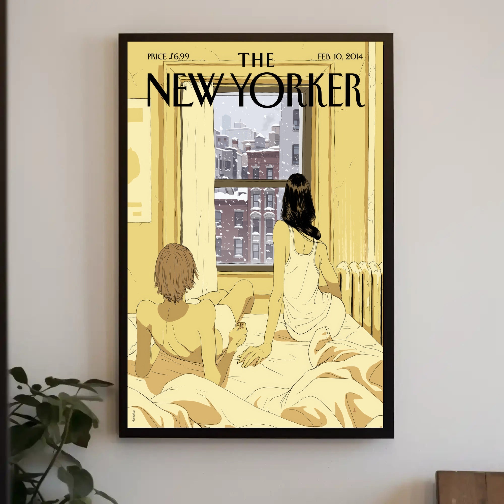 Cityscape Reflection in Winter - Contemporary Cultural Poster PosterGoat