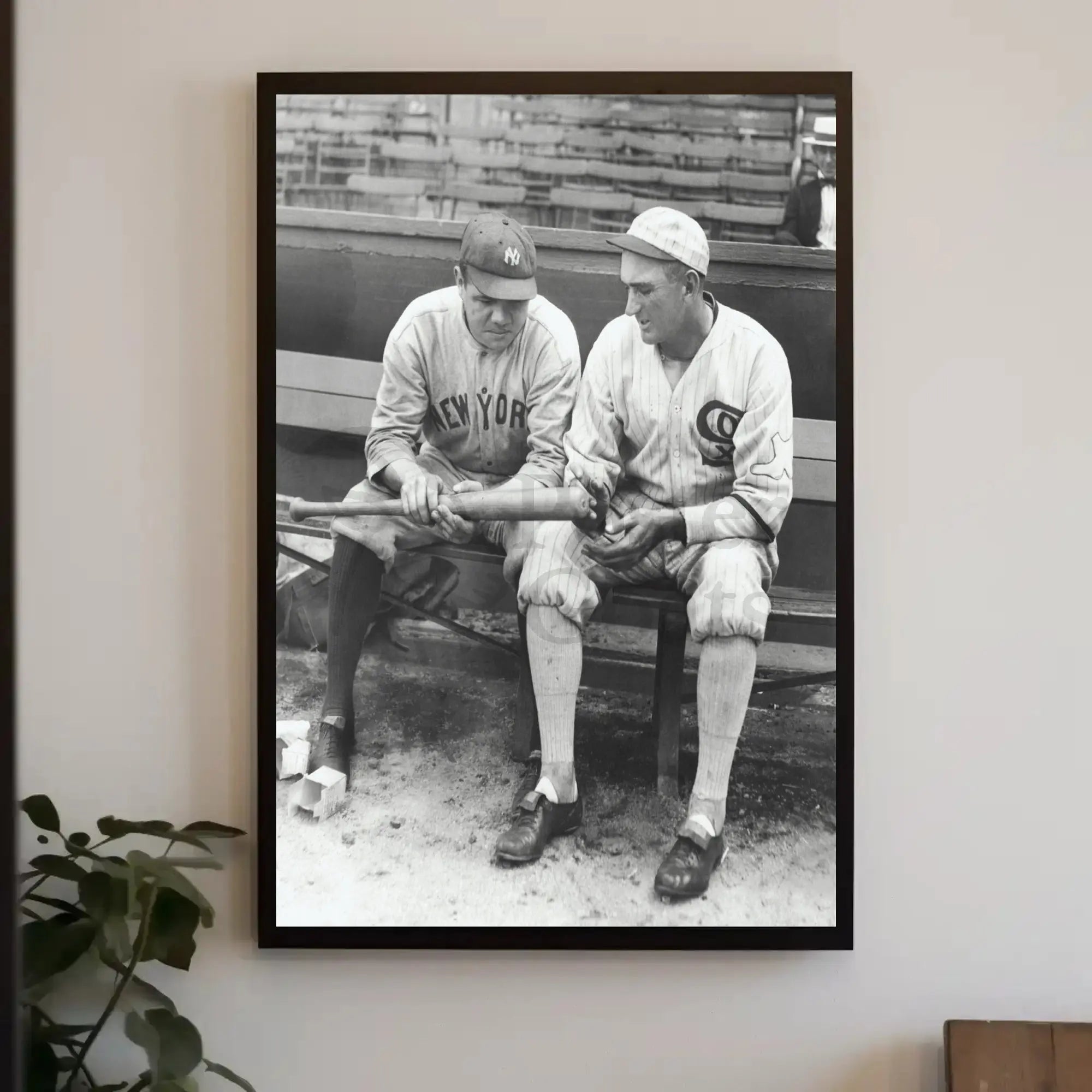 Classic Baseball Legends in Nostalgic Sports Poster PosterGoat