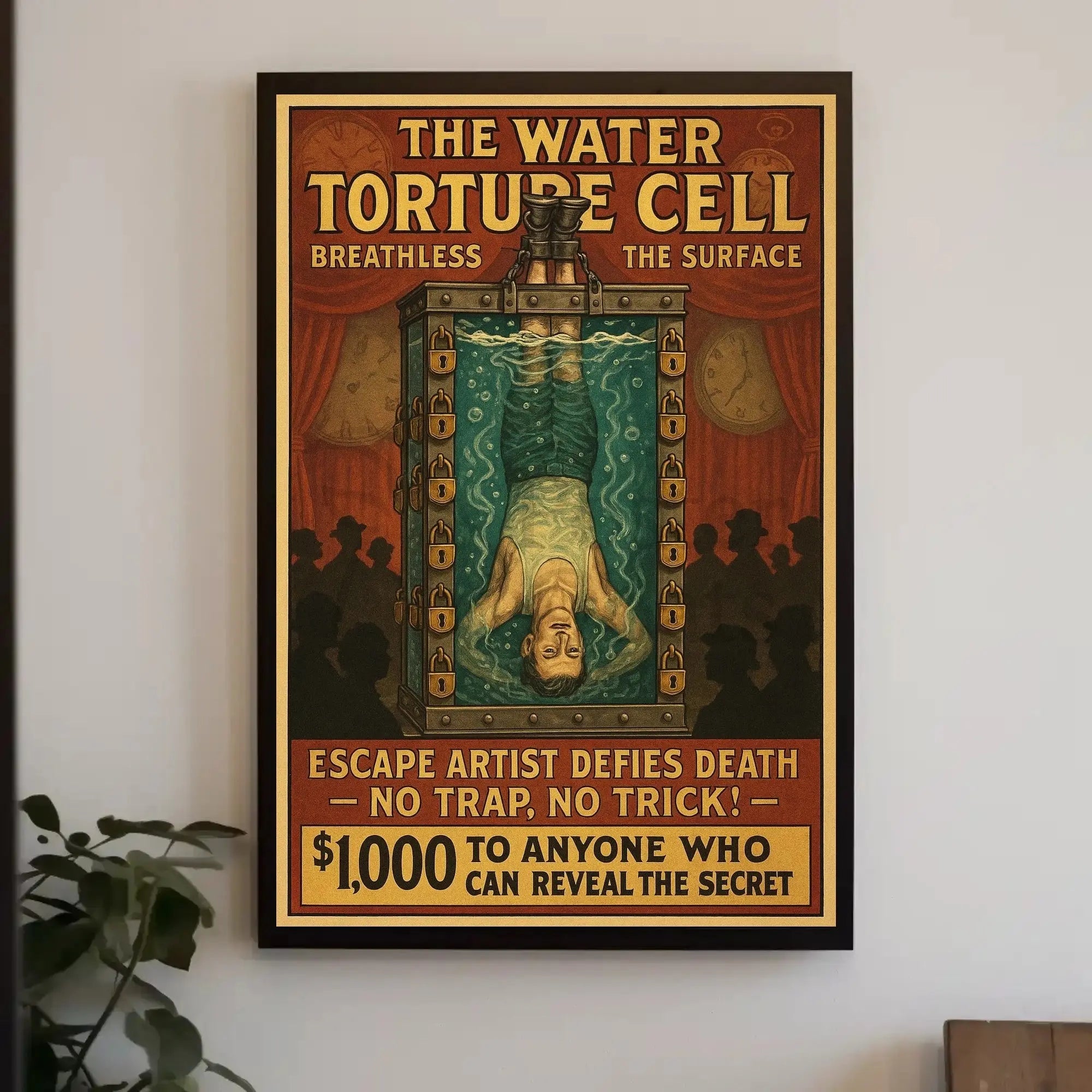 Classic Escape Artist Magic Show Poster - Cultural or Heritage Poster PosterGoat