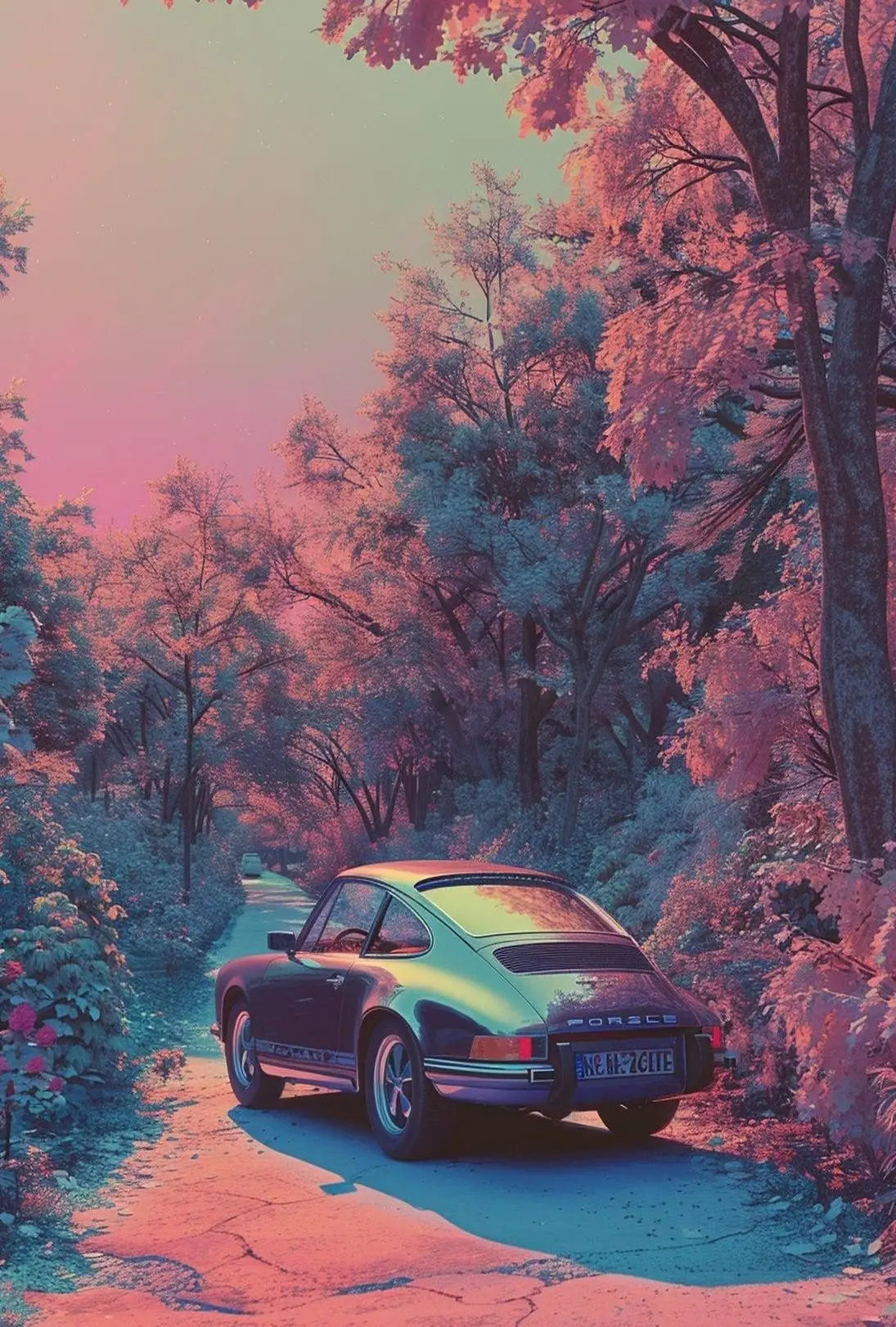 Classic Porsche Scenic Dreamscape Poster PosterGoat