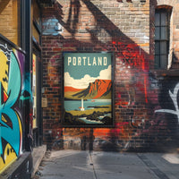 Coastal Lighthouse Adventure: Vintage Portland Travel Poster PosterGoat