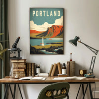 Coastal Lighthouse Adventure: Vintage Portland Travel Poster PosterGoat