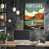 Coastal Lighthouse Adventure: Vintage Portland Travel Poster PosterGoat