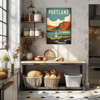 Coastal Lighthouse Adventure: Vintage Portland Travel Poster PosterGoat