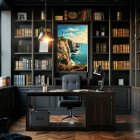 Coastal Lighthouse Vintage Travel Artistic Poster PosterGoat