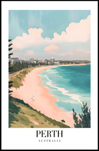 Coastal Serenity in Perth Australia Travel Poster PosterGoat