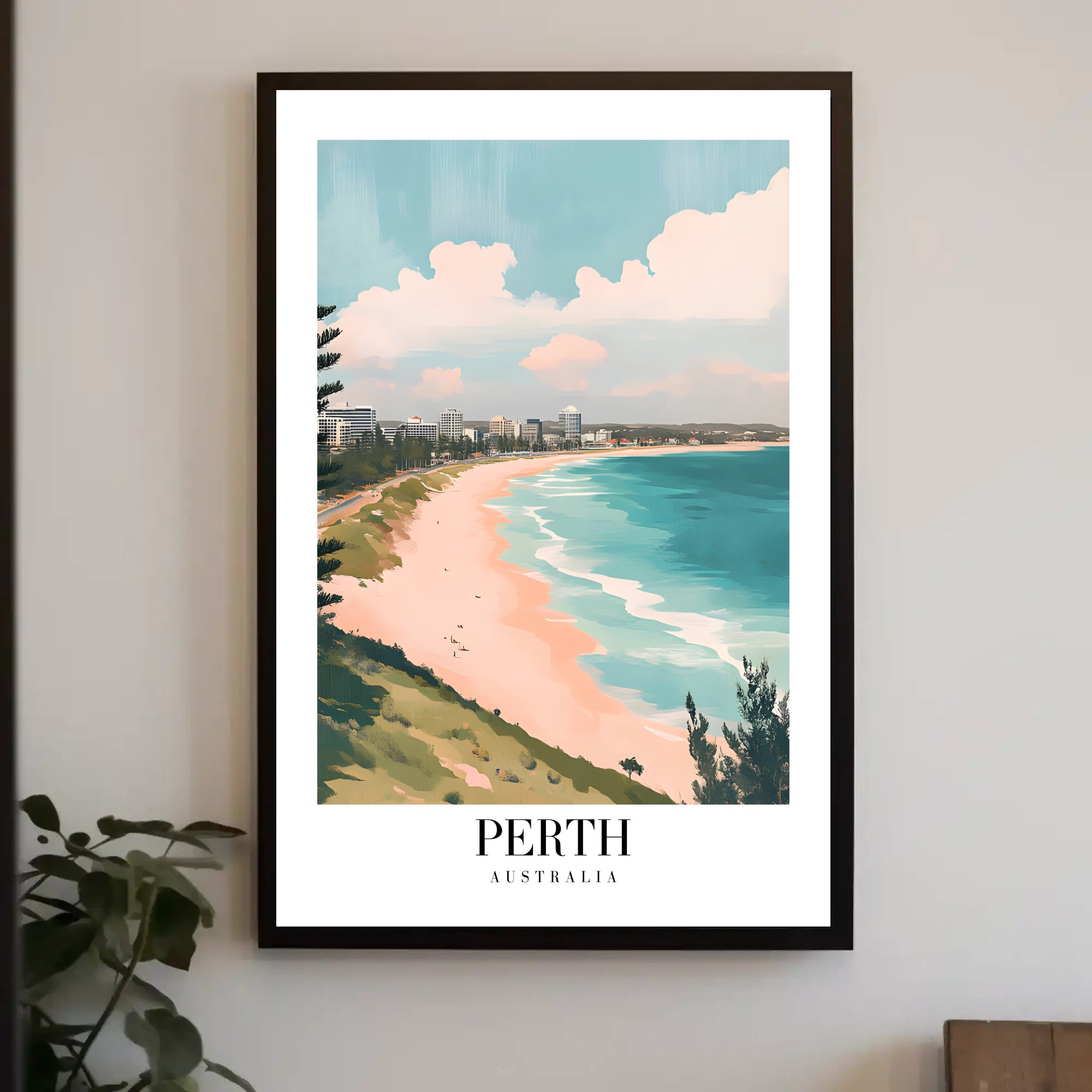 Coastal Serenity in Perth Australia Travel Poster PosterGoat
