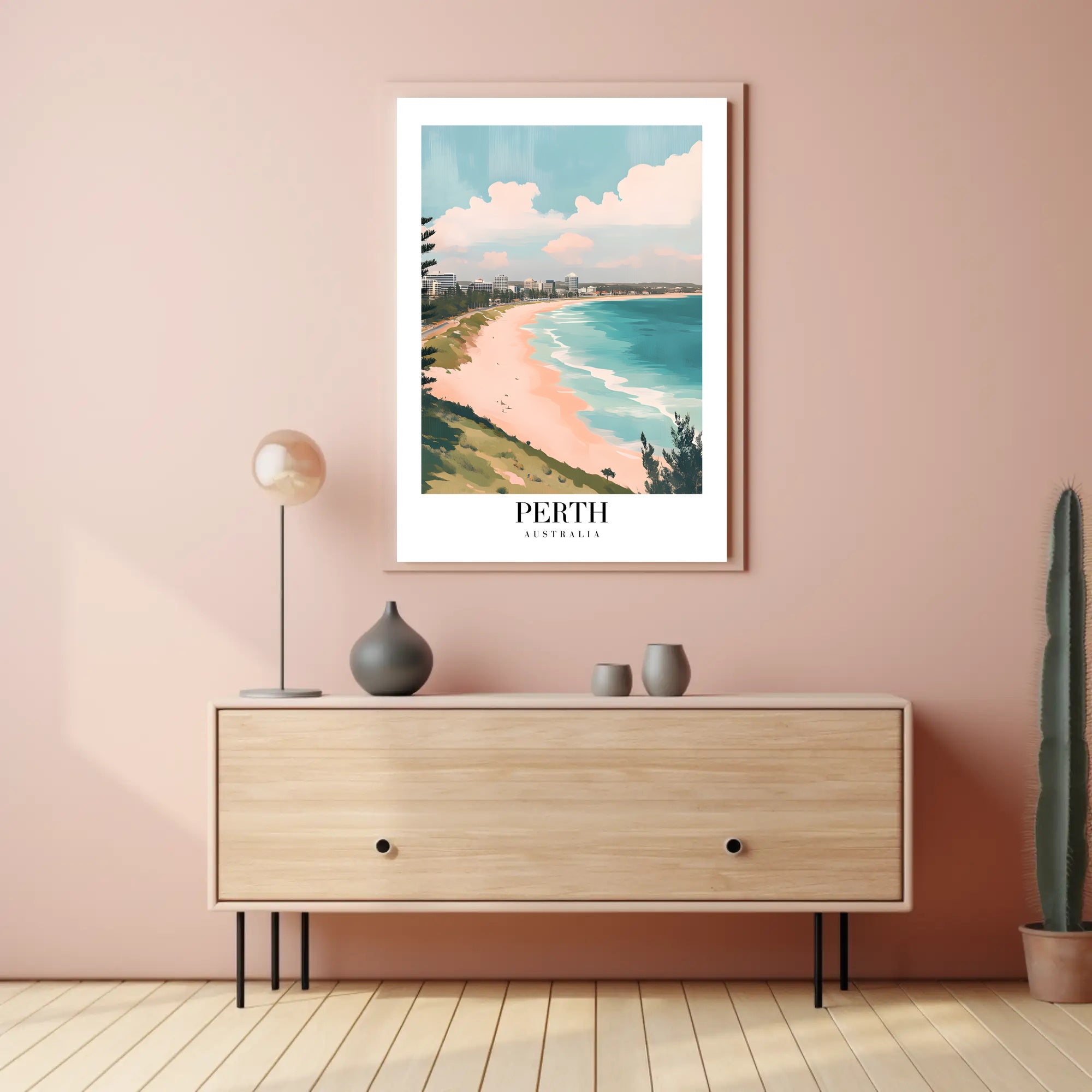 Coastal Serenity in Perth Australia Travel Poster PosterGoat