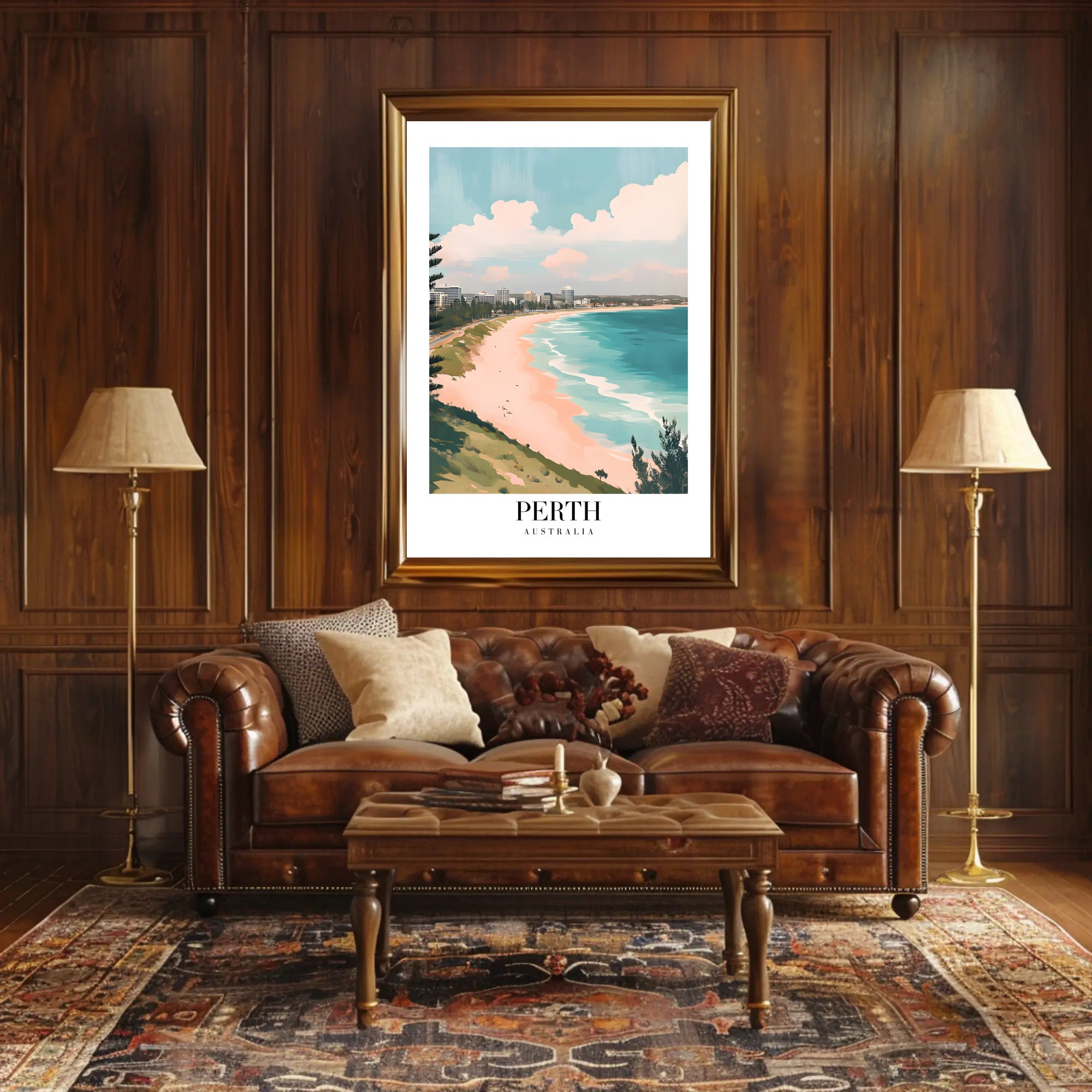 Coastal Serenity in Perth Australia Travel Poster PosterGoat