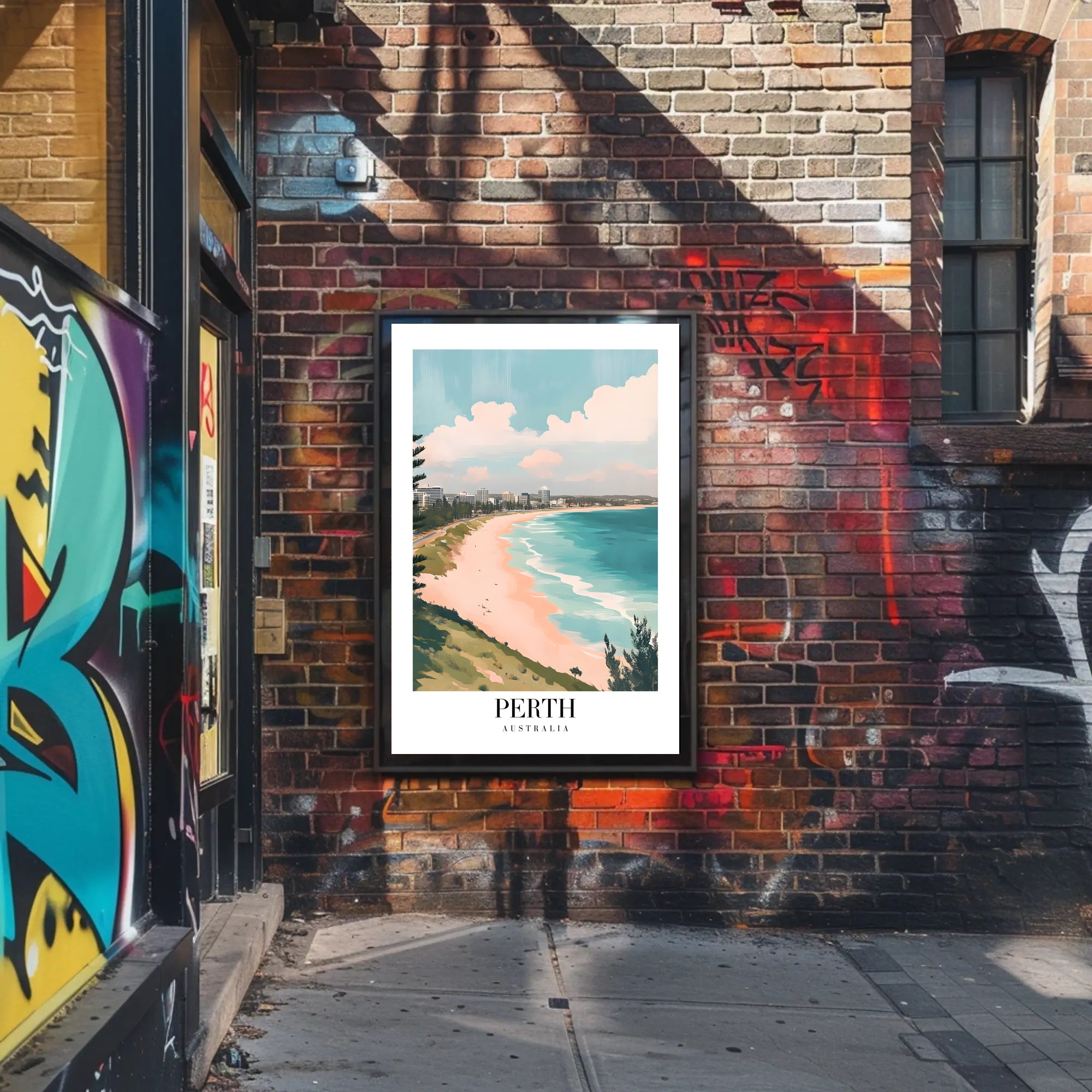 Coastal Serenity in Perth Australia Travel Poster PosterGoat