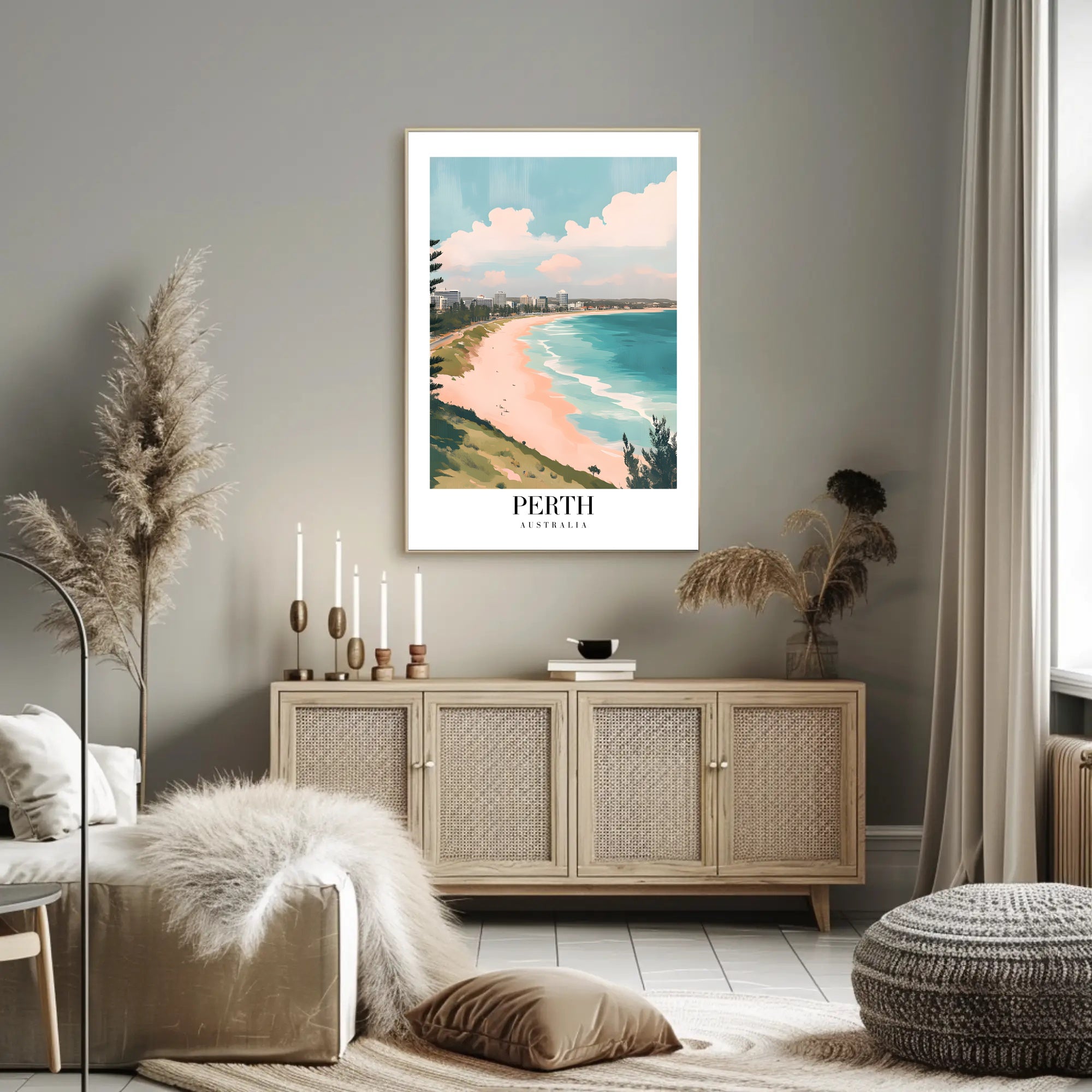 Coastal Serenity in Perth Australia Travel Poster PosterGoat