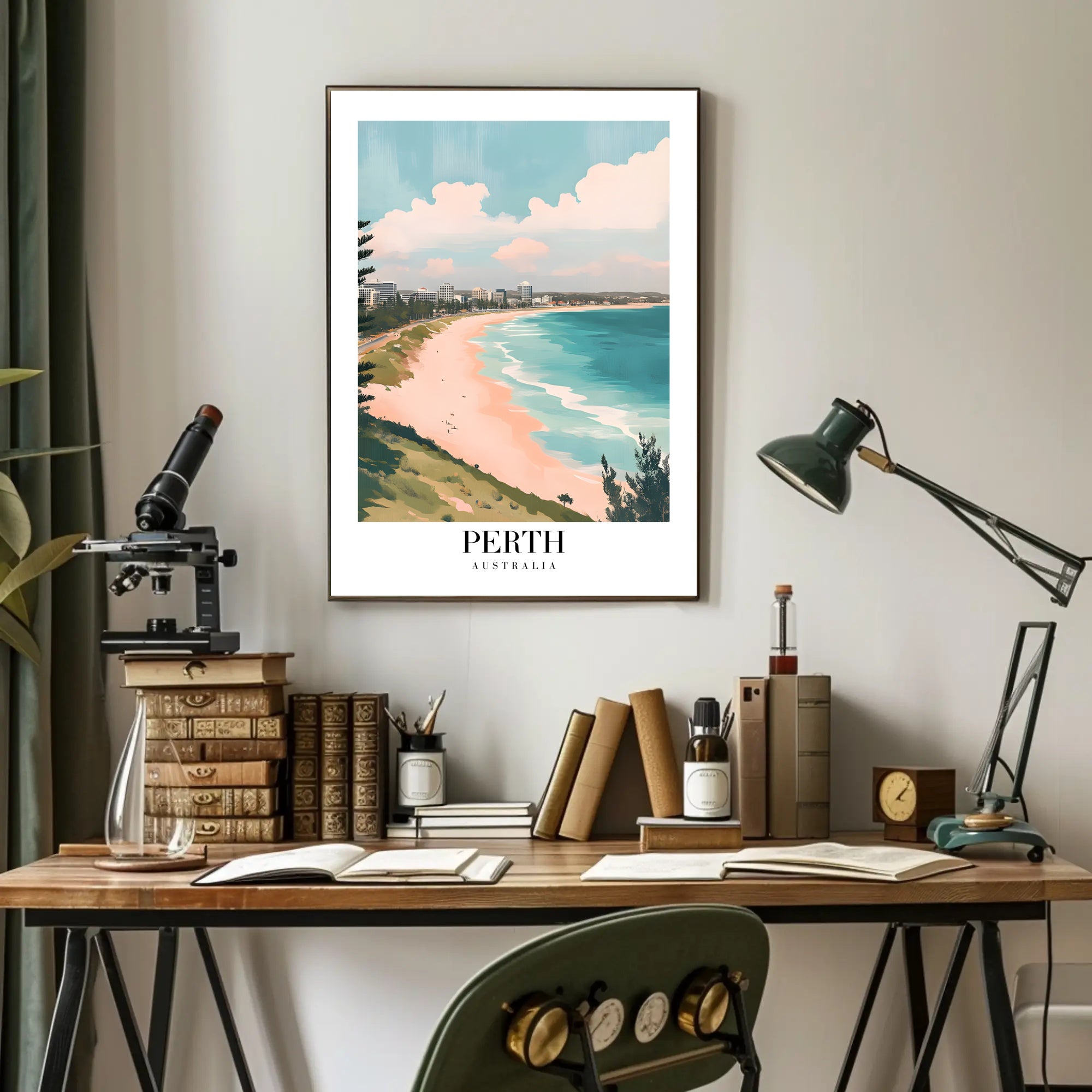 Coastal Serenity in Perth Australia Travel Poster PosterGoat