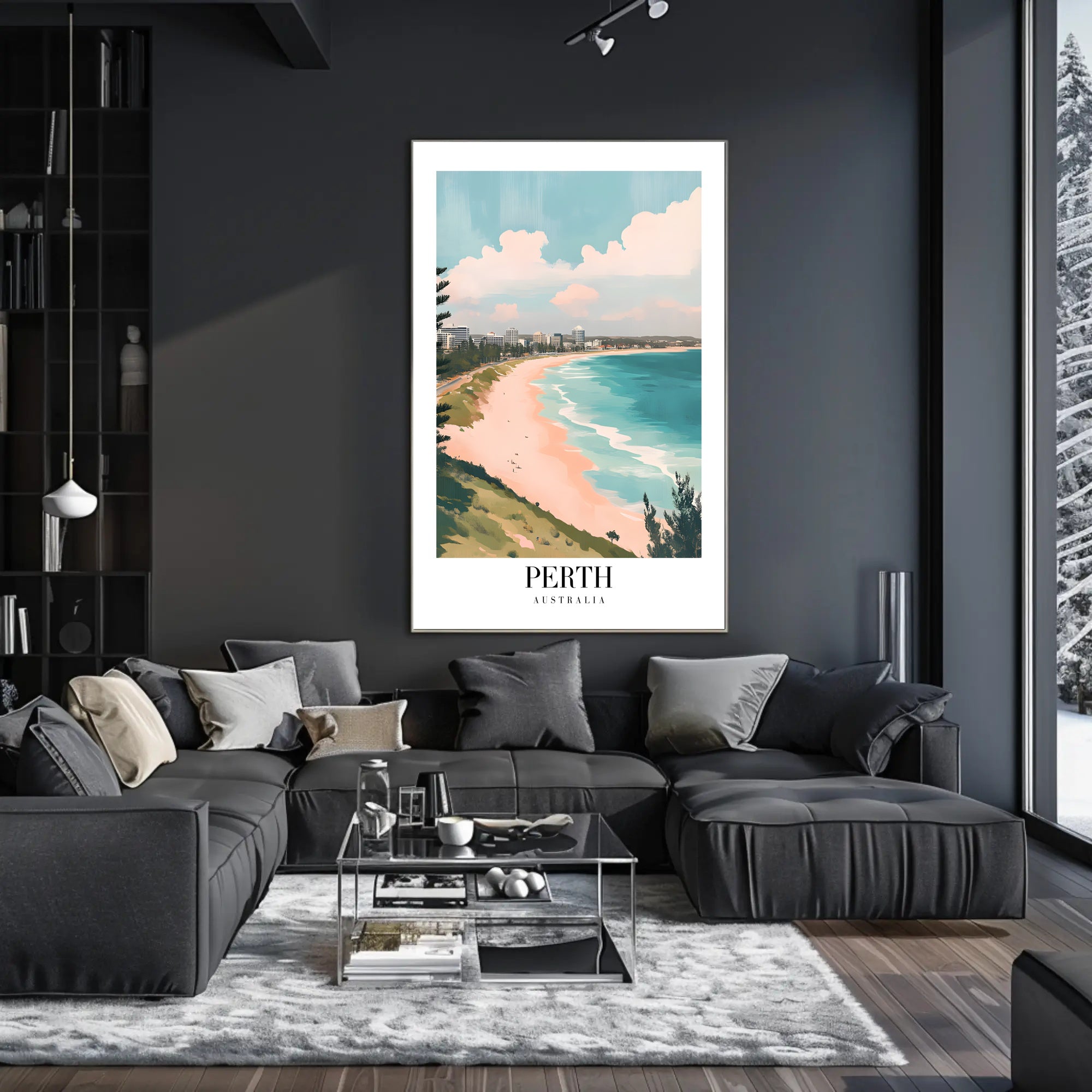 Coastal Serenity in Perth Australia Travel Poster PosterGoat