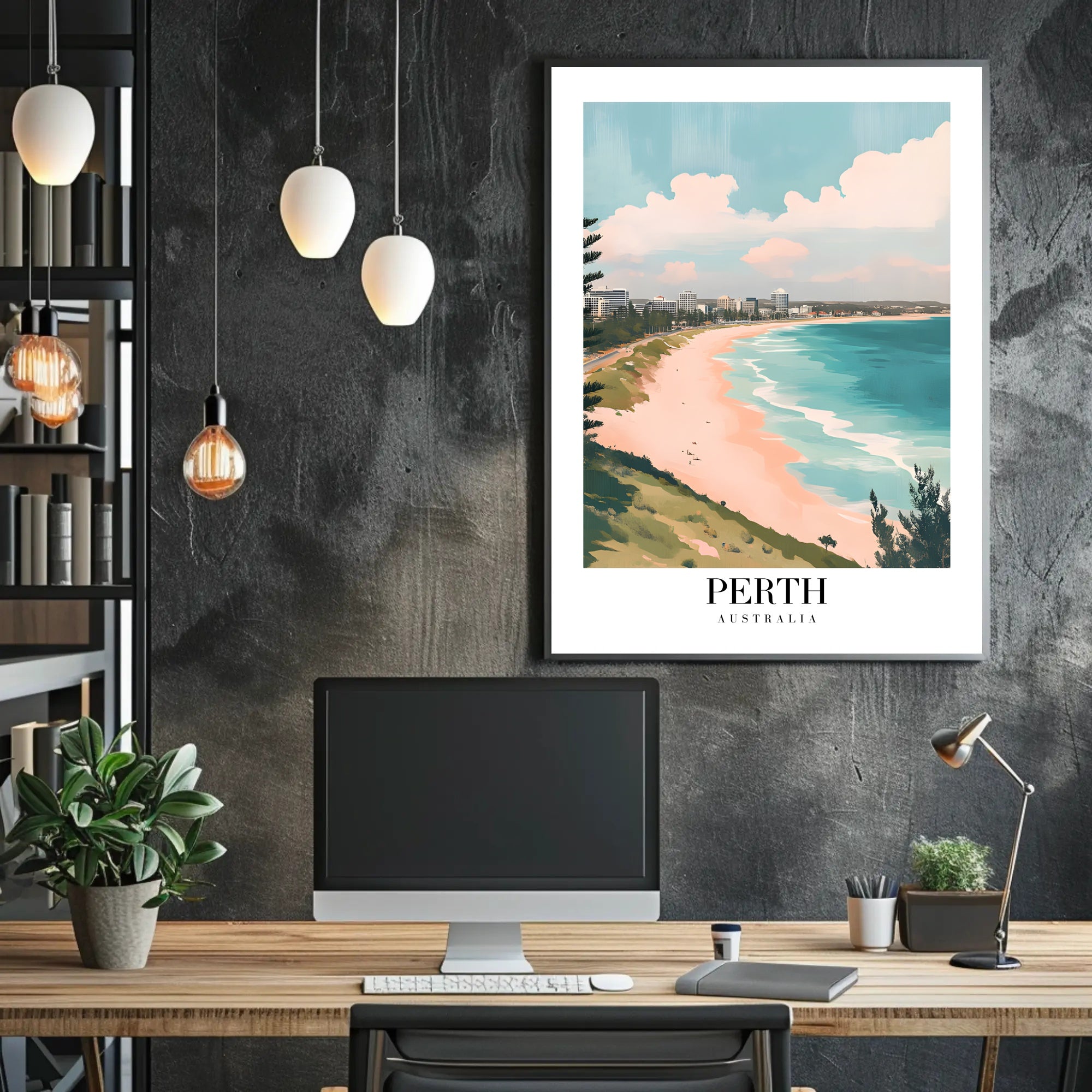 Coastal Serenity in Perth Australia Travel Poster PosterGoat
