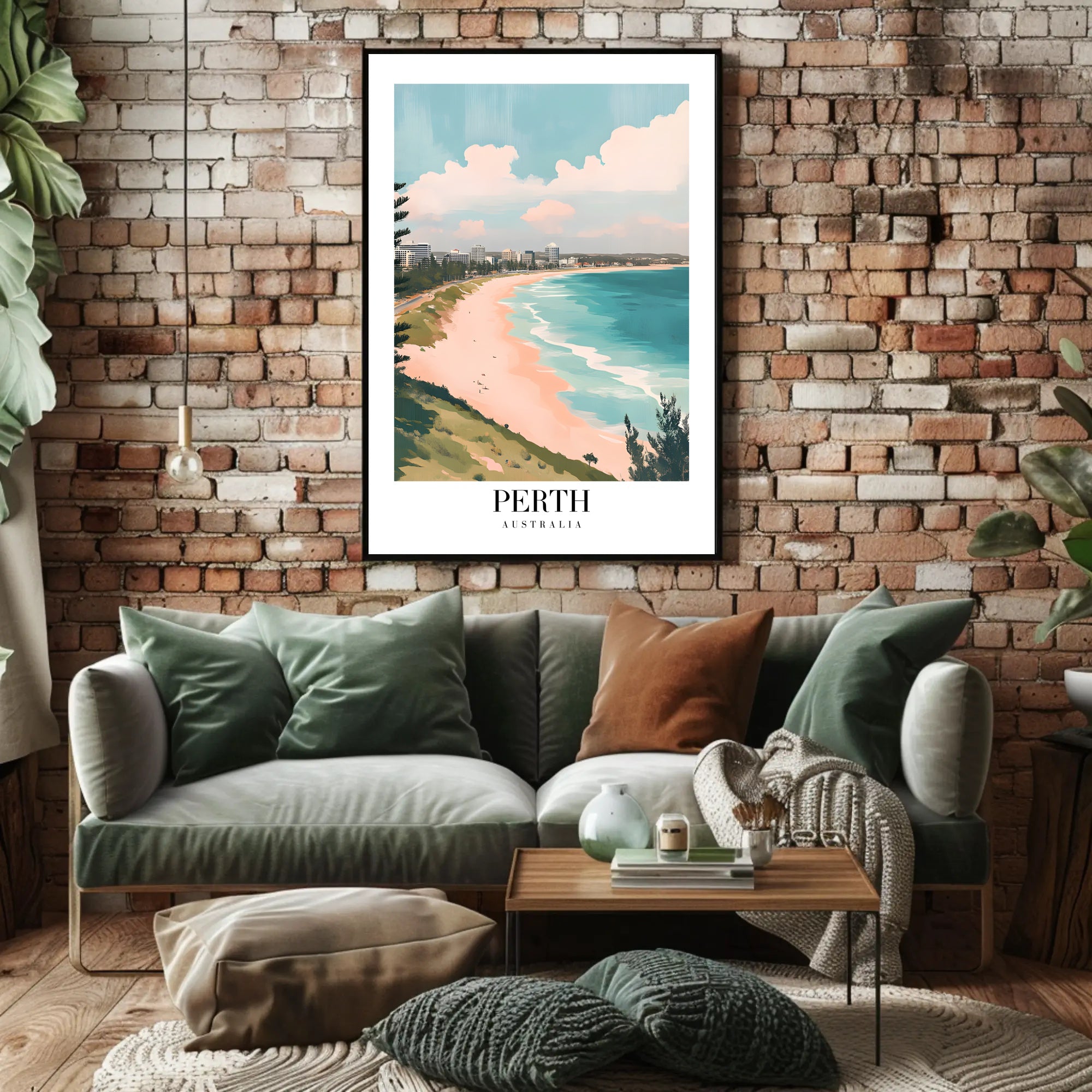 Coastal Serenity in Perth Australia Travel Poster PosterGoat