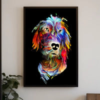 Colorful Canine Art: Abstract Dog Breed Poster PosterGoat