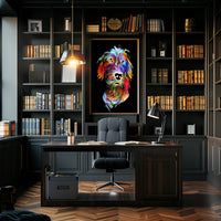 Colorful Canine Art: Abstract Dog Breed Poster PosterGoat