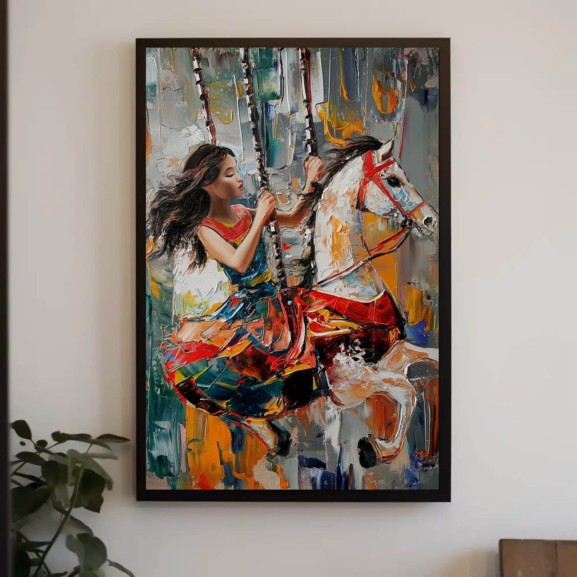 Colorful Carousel Delight: Abstract or Artistic Poster PosterGoat