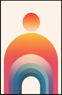 Colorful Geometric Harmony Abstract or Artistic Poster PosterGoat