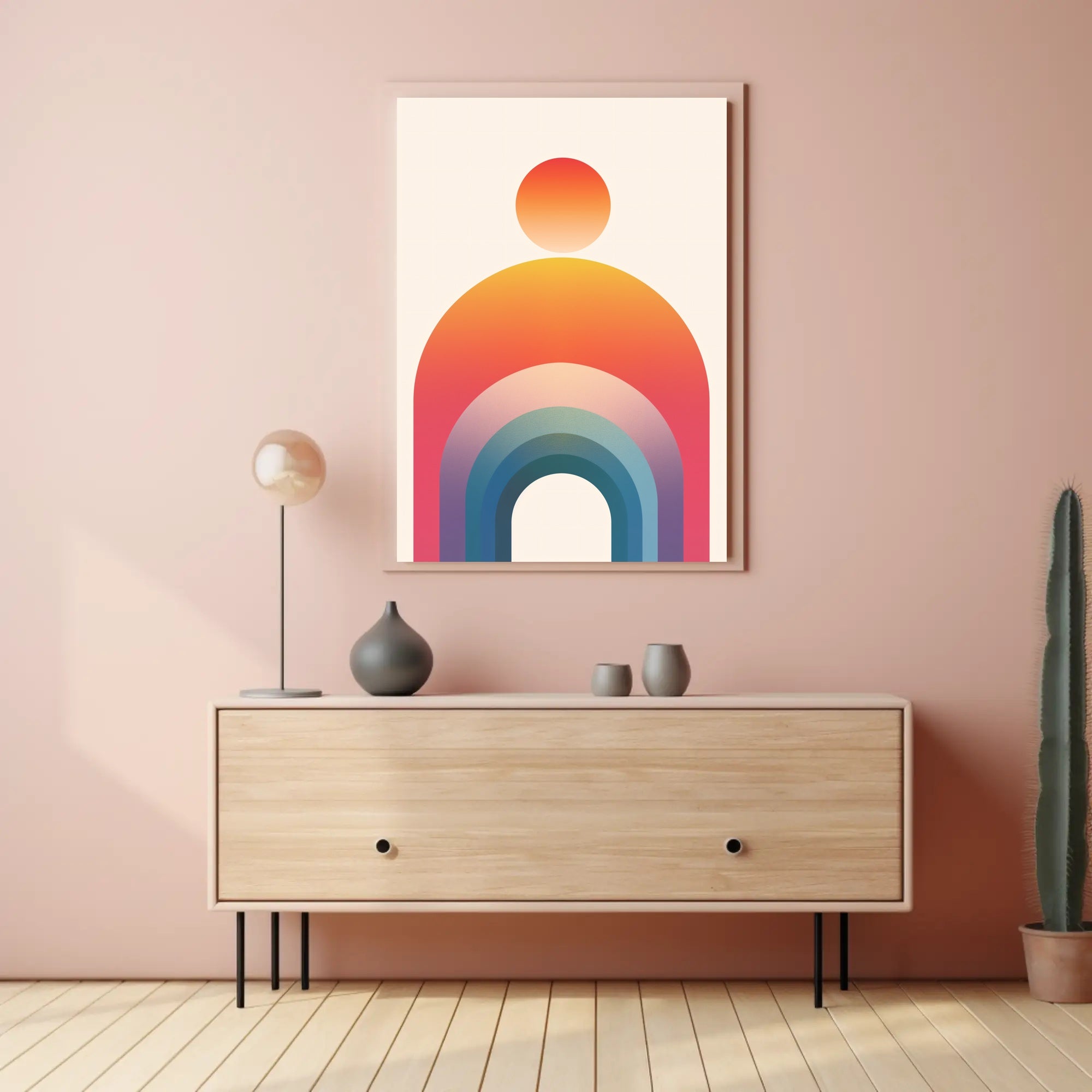 Colorful Geometric Harmony Abstract or Artistic Poster PosterGoat