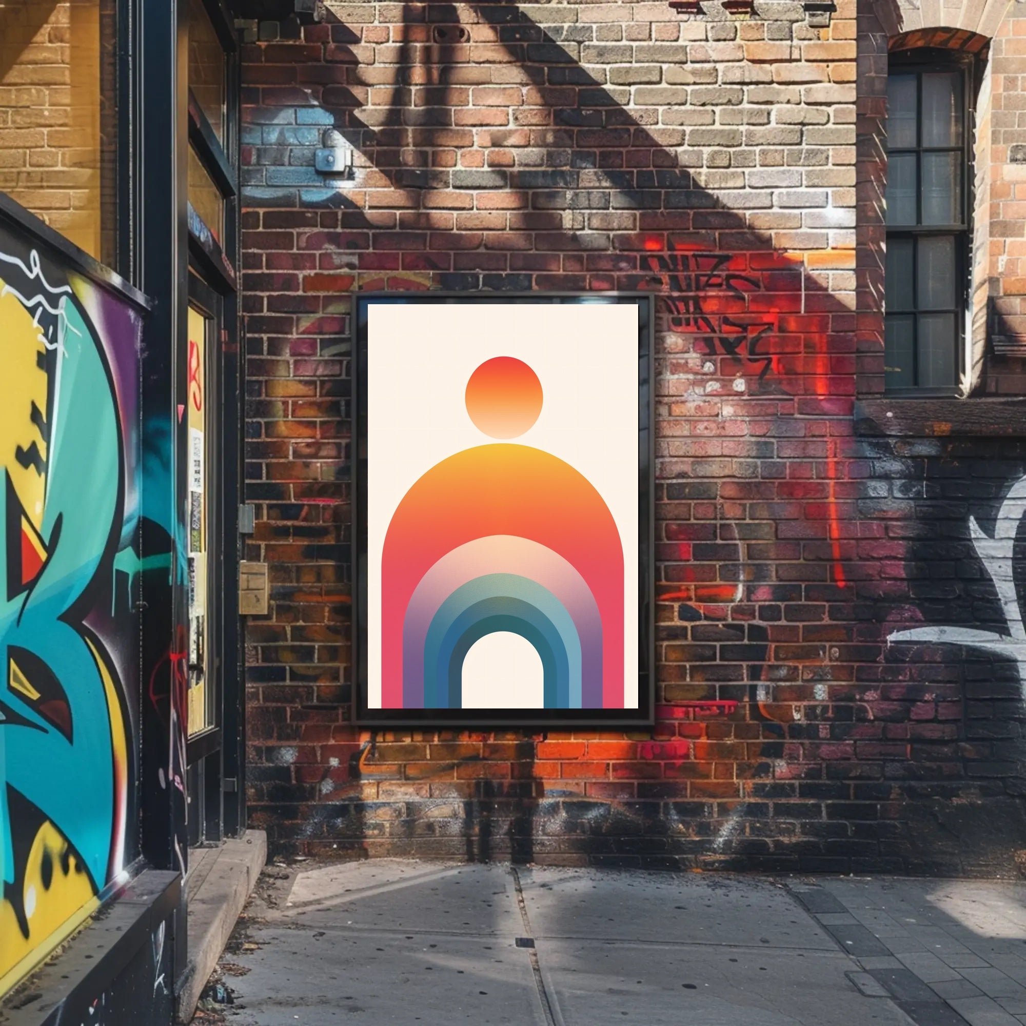 Colorful Geometric Harmony Abstract or Artistic Poster PosterGoat