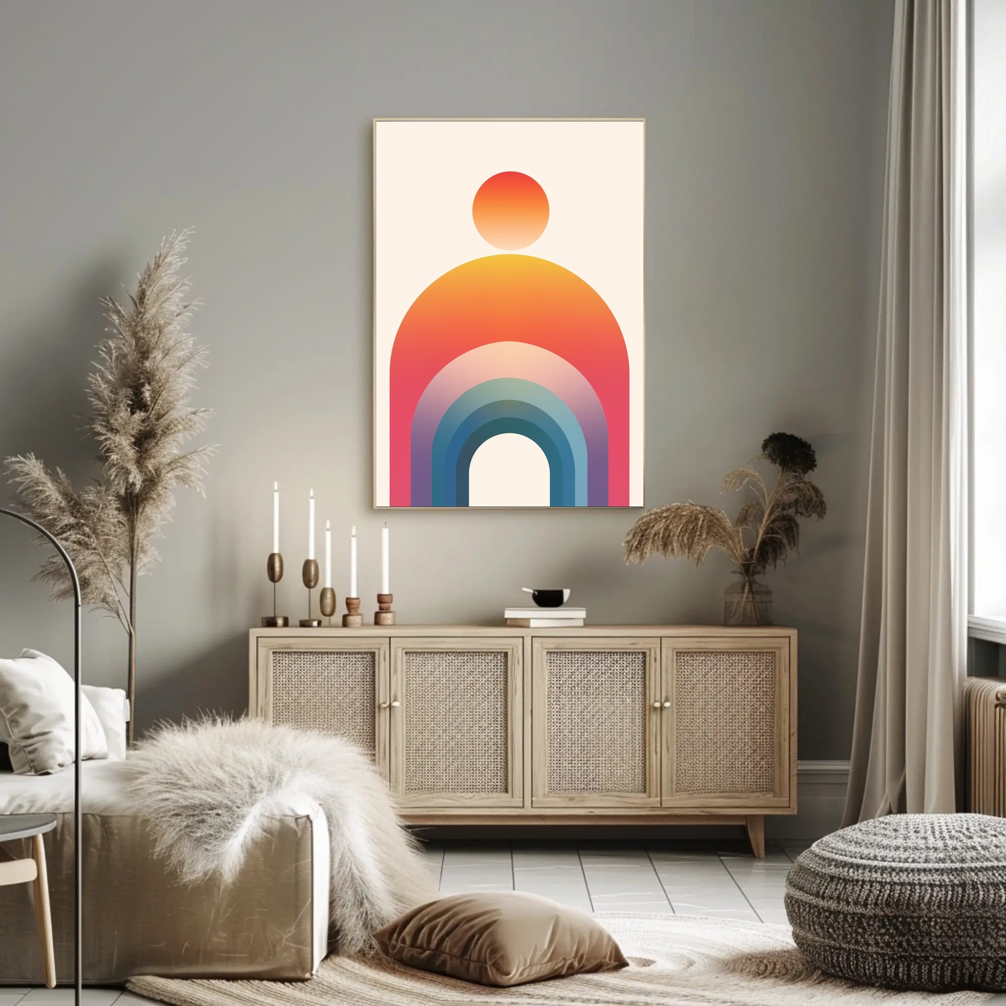 Colorful Geometric Harmony Abstract or Artistic Poster PosterGoat