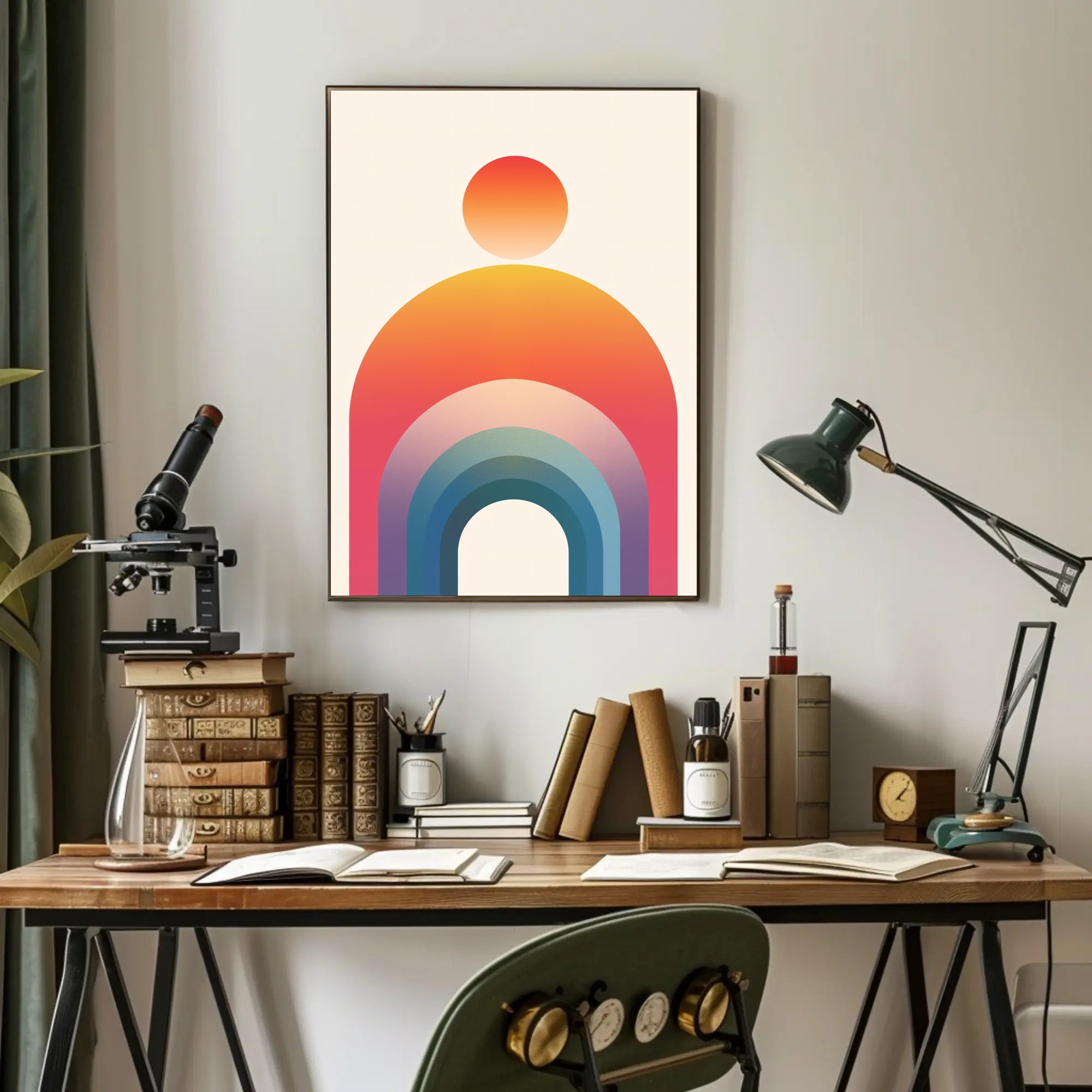 Colorful Geometric Harmony Abstract or Artistic Poster PosterGoat